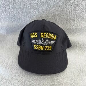Vintage USS Georgia Hat Adult OSFA Blue SSBN-729 Northstar Submarine USA Made